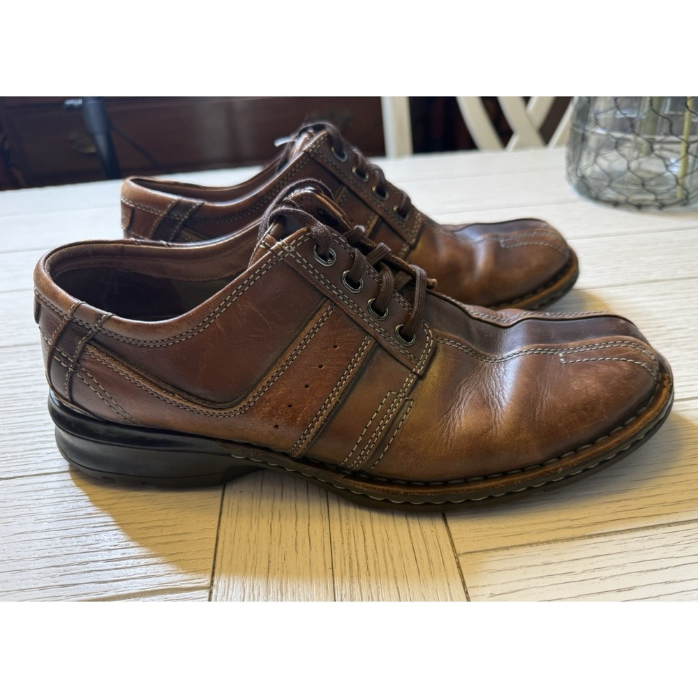 CLARKS Touareg 70853 Mens Brown Chestnut Leather Casual Oxford Shoes‎ Size 11 M